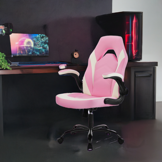 Computer Gaming Desk Chair - Pink Ergonomic Office Executive
