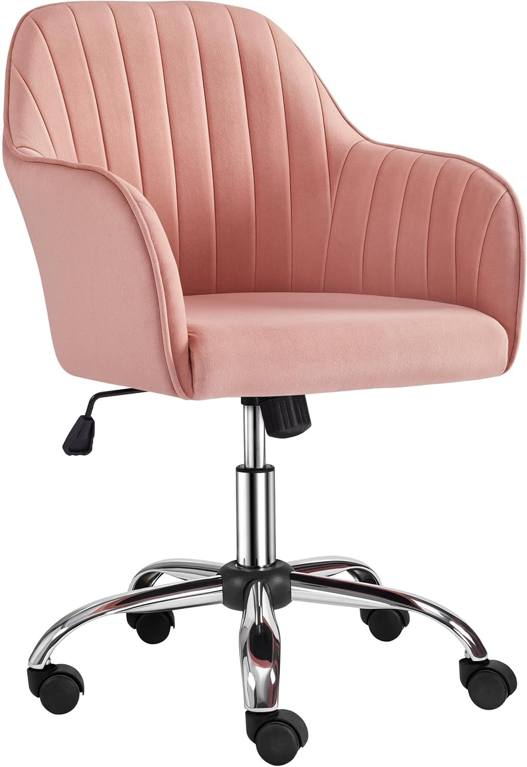 Pink Velvet Office Chair