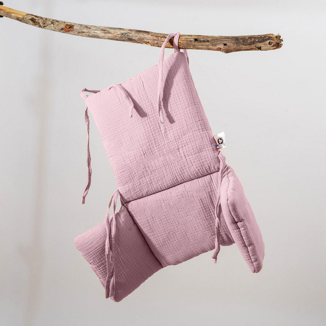 Pink High Chair Cushion in Organic Cotton