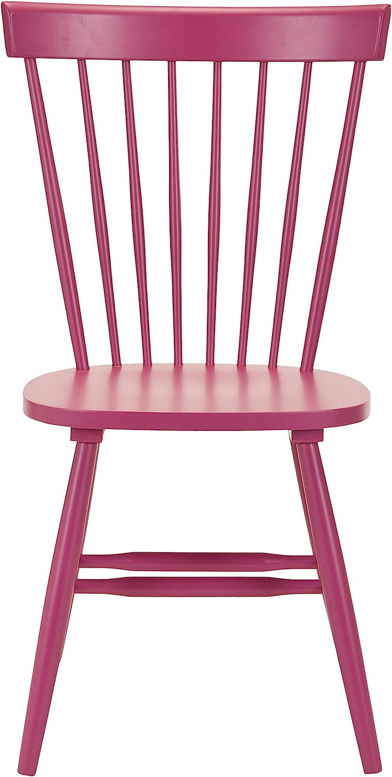 Raspberry Pink Spindle Kitchen Table Side Chair detail