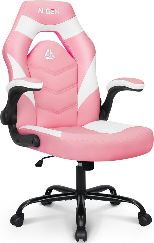 Pink Video Gaming Computer Chair by N-GEN Ergonomic Office Chairs